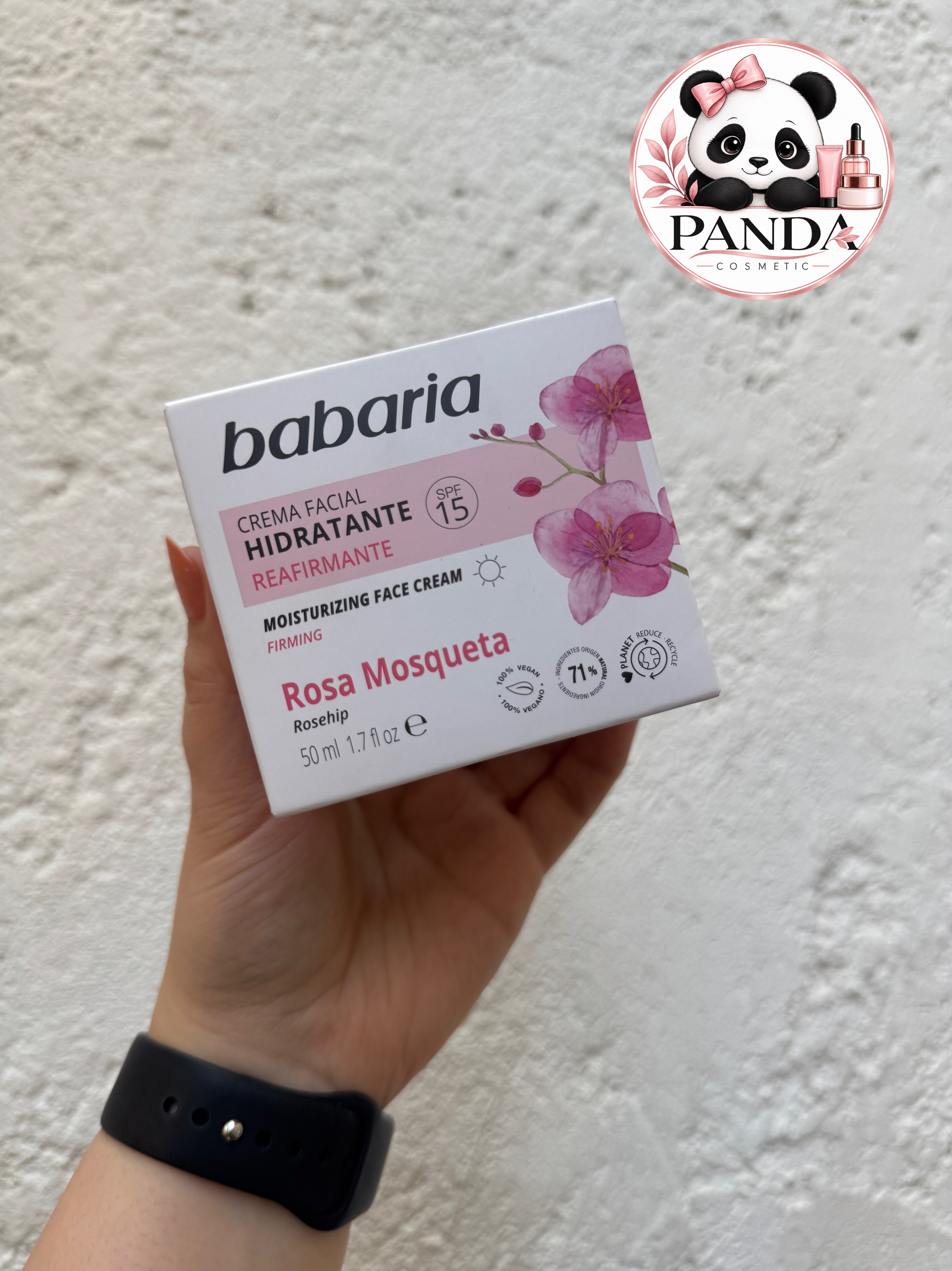کرم آبرسان و سفت کننده پوست باباریا Babaria حاوی عصاره گل رز 50 میل